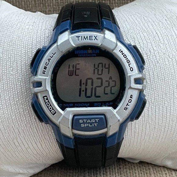 Timex Other - Timex Ironman Men Digital Wristwatch Blue/Black Multi function Watch